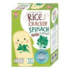 DHA Rice Cracker - ข้าวอบกรอบ DHA รสผักโขม